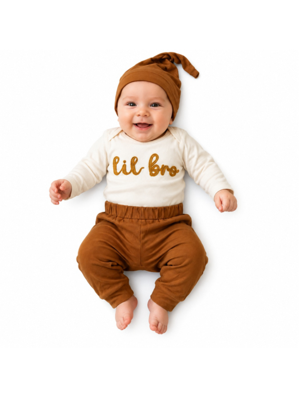 Baby Boy 3-Piece “Lil Bro” Outfit Set – Size 3–6 Months – NWOT